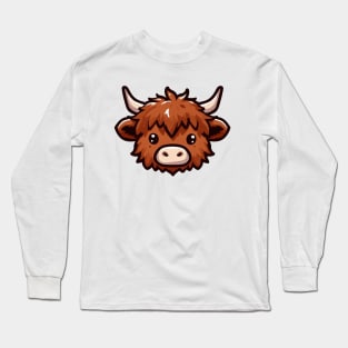 Kawaii Highland Cow Long Sleeve T-Shirt